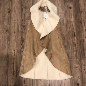 Anthropologie faux shearling vest XS NWT